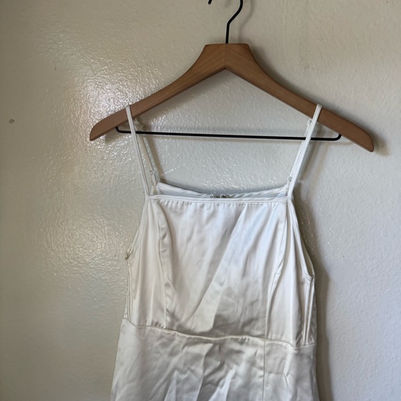 Lulus | Hold Your Hand White Satin Midi Dress - Picture 3 of 8